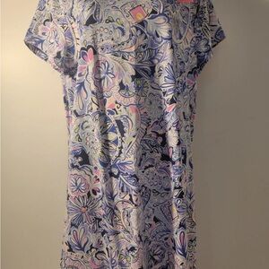 Lilly Pulitzer XL NWT Floral Paisley Short Sleeve Dress